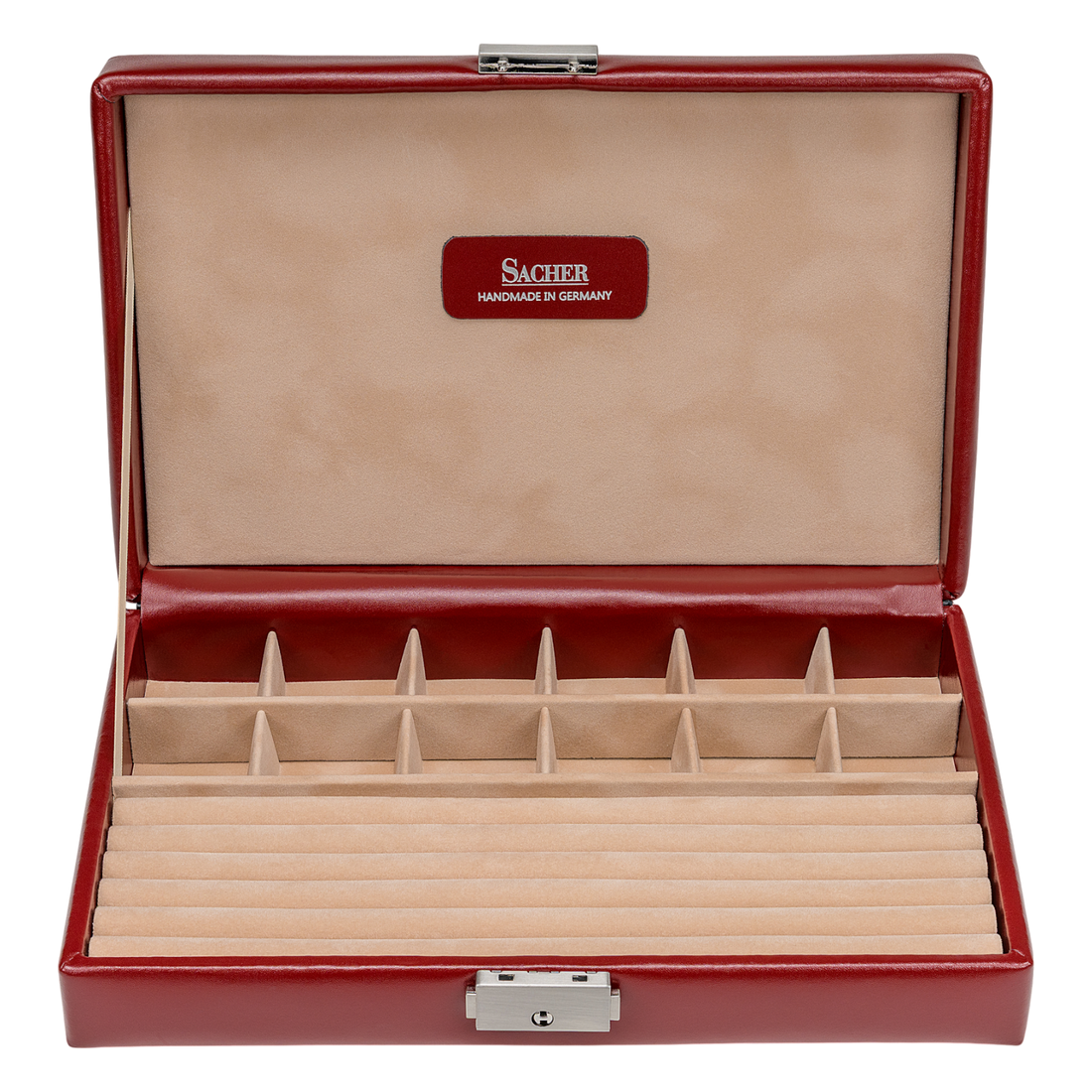 Astuccio per anelli e gioielli da collezione amadora / rosso (pelle)