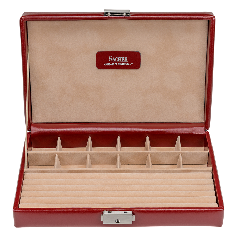 Astuccio per anelli e gioielli da collezione amadora / rosso (pelle)