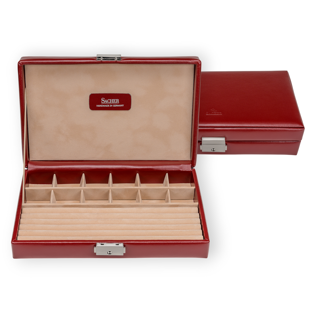 Astuccio per anelli e gioielli da collezione amadora / rosso (pelle)