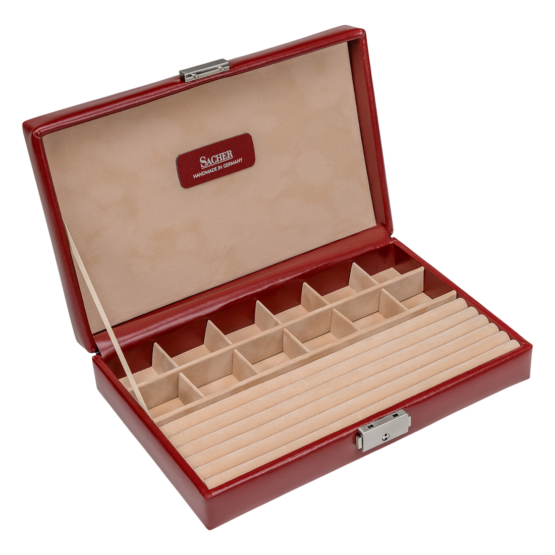 Astuccio per anelli e gioielli da collezione amadora / rosso (pelle)