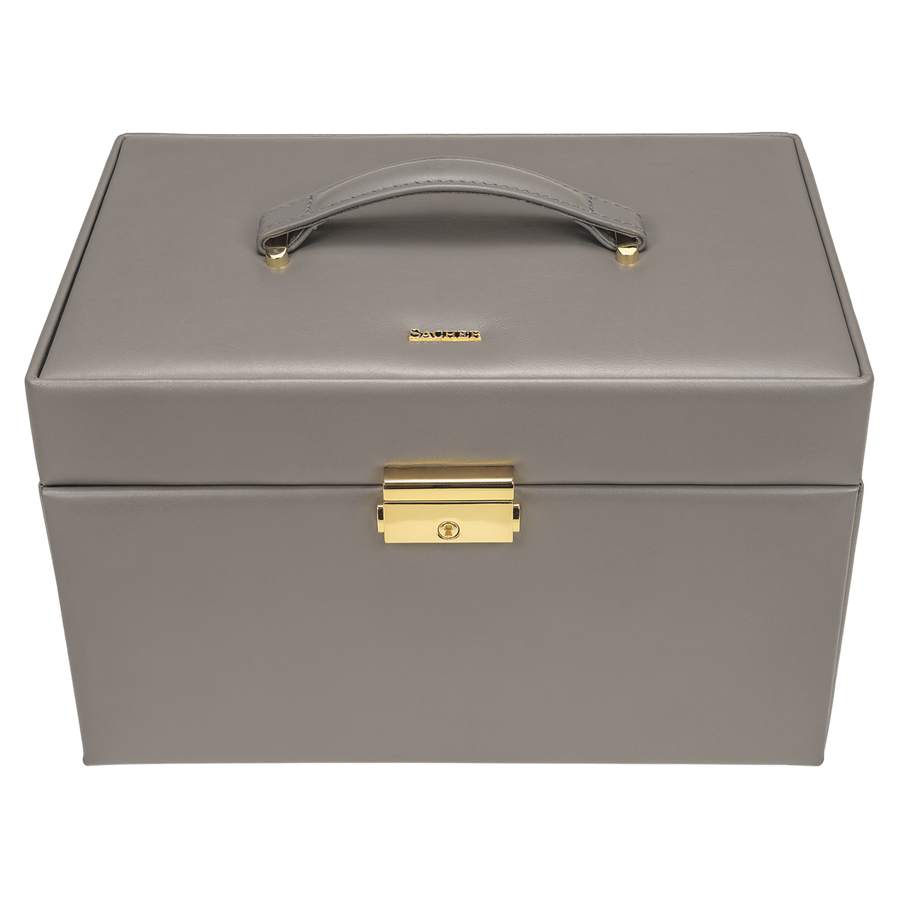 Schmuckkasten Lena fleur venice / grau (Leder)