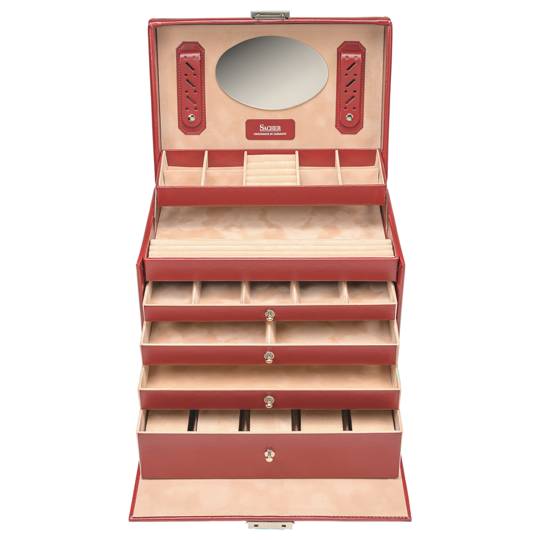 Portagioie Nancy amadora / rosso (pelle)