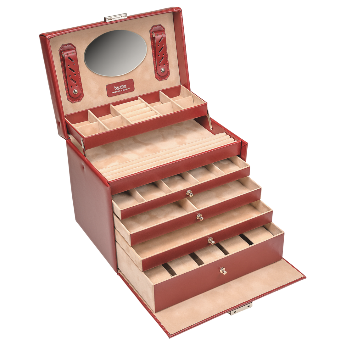 Portagioie Nancy amadora / rosso (pelle)