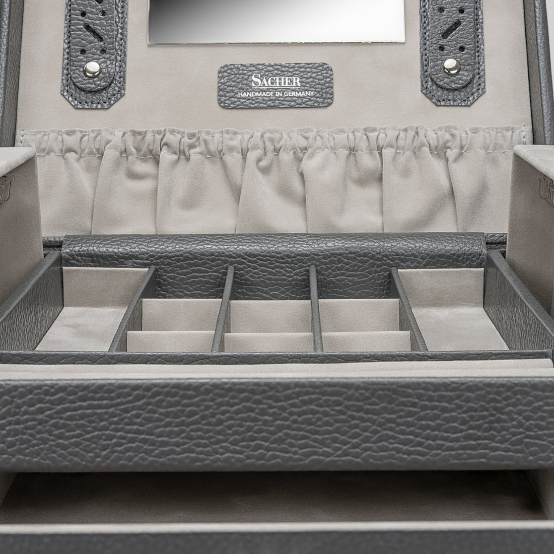 Portagioie Marta granello / grigio (pelle di vacchetta)