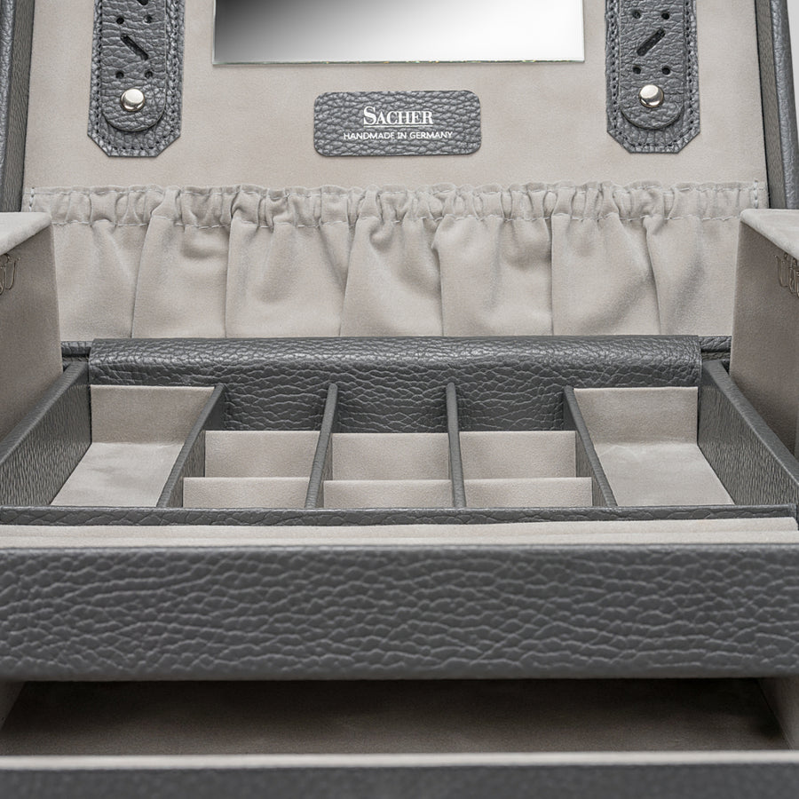 Portagioie Marta granello / grigio (pelle di vacchetta)