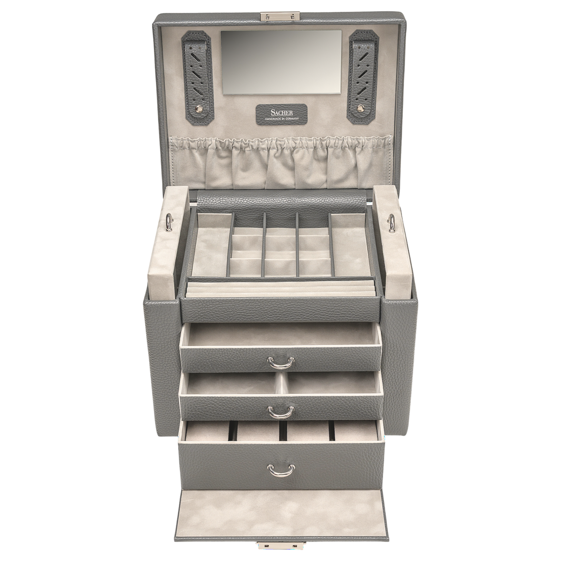 Portagioie Marta granello / grigio (pelle di vacchetta)