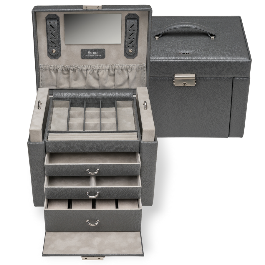 Portagioie Marta granello / grigio (pelle di vacchetta)