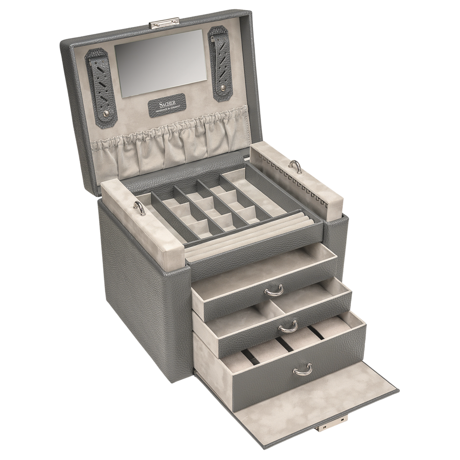 Portagioie Marta granello / grigio (pelle di vacchetta)