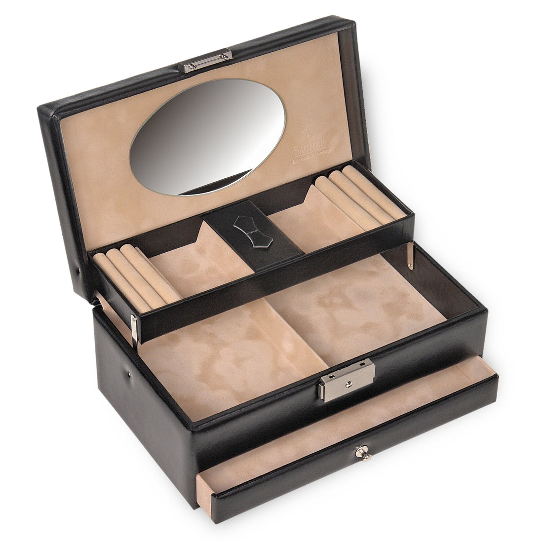 Portagioie Hanna new classic / nero (pelle)
